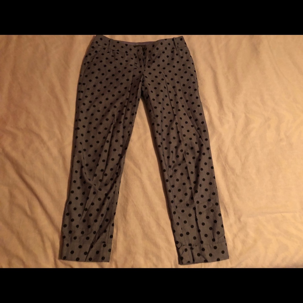 The Limited grey with black Polk-a-Dot trousers